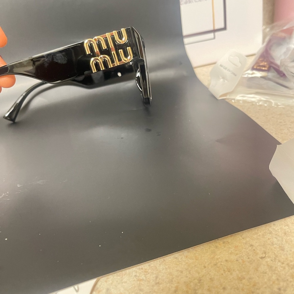 Black Designer Sunglasses - Picture 3 of 5